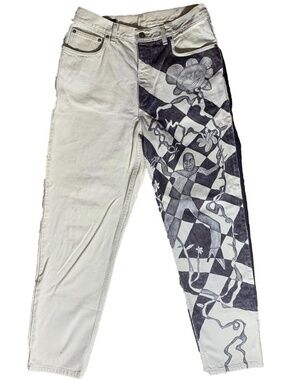 One of a Kind Hand Painted Specialty Jenas - Size 32 -Like New- By iidkkkkkkkkk